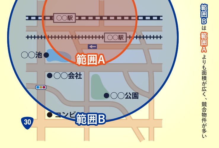 駅周辺の地図