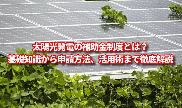 太陽光発電の補助金制度とは？基礎知識から申請方法、活用術まで徹底解説